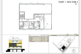 Zadar - stan 87.84 m2, natkrivena terasa, pogled na more, Zadar - Okolica, Wohnung