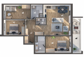 Rijeka, Martinkovac - predivan stan 102,40m2, Rijeka, Flat