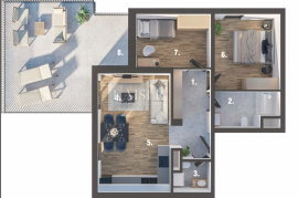 Rijeka, Martinkovac - predivan stan 66,30m2, Rijeka, Appartamento