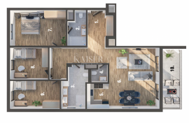 Rijeka, Martinkovac - predivan stan 113m2, Rijeka, Flat