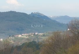 Istra, Motovun-poljoprivredno zemljište s pogledom na Motovun, Motovun, Земля