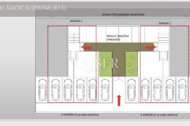 Rabac - građevinsko zemljište s projektom za 3 stambene zgrade, Labin, Tierra