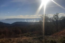 Brseč, građevinsko zemljište s pogledom na more, Mošćenička Draga, Terreno