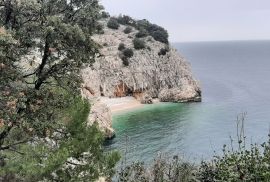 Brseč, građevinsko zemljište s pogledom na more, Mošćenička Draga, Terreno