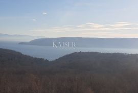 Brseč, građevinsko zemljište s pogledom na more, Mošćenička Draga, Arazi