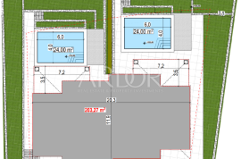 Otok Krk, Tribulje, zemljište sa projektom, objekti B1 i B2, Dobrinj, أرض