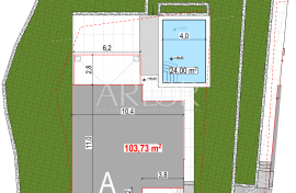 Otok Krk, Tribulje, zemljište sa projektom, objekt A, Dobrinj, Terrain