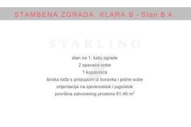 STAN B.4., NOVOGRADNJA, PRODAJA, SVETA KLARA, 70 m2, 3s, Novi Zagreb - Zapad, Appartment