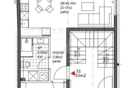 STAN S1 NOVOGRADNJA, PRODAJA, ZAGREB, TREŠNJEVKA, 55 m2, 3s, Trešnjevka - Sjever, Apartamento