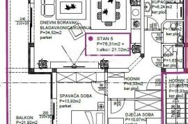 PRIVLAKA, ZADAR - S5 PRILIKA! Useljivi stanovi novogradnja, Privlaka, Appartamento