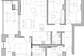 DONJI ZAMET - Stan 3S+DB 92,73 m2, Rijeka, Flat