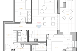 DONJI ZAMET - Stan 2S+DB 81,25 m2, Rijeka, Appartment