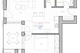 DONJI ZAMET - Stan 1S+DB 58,26 m2, Rijeka, Διαμέρισμα