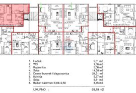 Sesvete, Popovec, stan 69 m2, 2S+DB+balkon (S10 i S21), Sesvete, Appartamento