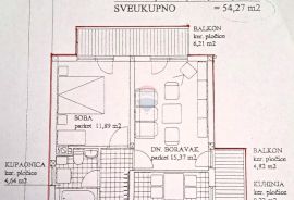 Zagreb, Voltino, stan 54 m2 s dva balkona, Trešnjevka - Sjever, Appartement