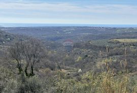 Istra, Krasica - Građevinsko zemljište s pogledom na more i pravomoćnom građevinskom dozvolom, Buje, Terrain