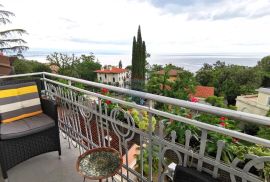 OPATIJA,LOVRAN- 2. RED DO MORA, stan 140 m2, balkon, parking, pogled na more, Lovran, Kвартира