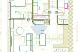 Mihotići, stan 2S+DB, 80m2, pogleda na more, Matulji, شقة