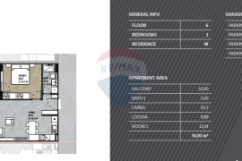 OPATIJA, Moderan stan površine 74.93 m2, s pogledom na more i garažnim parkirnim mjestom, Opatija, Appartment