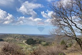 Grožnjan okolica, građevinsko zemljište s pogledom na more, Grožnjan, Земля