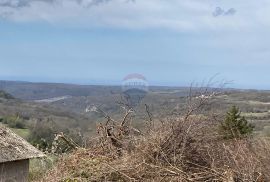 Grožnjan okolica, građevinsko zemljište s pogledom na more, Grožnjan, Земля