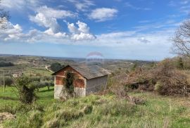 Grožnjan okolica, građevinsko zemljište s pogledom na more, Grožnjan, Земля