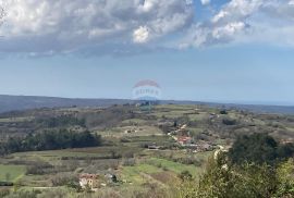 Grožnjan okolica, građevinsko zemljište s pogledom na more, Grožnjan, Arazi