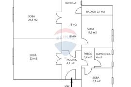 Zagreb, Centar, četverosoban stan 90 m2 (moguća zamjena), Donji Grad, Kвартира