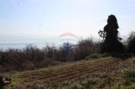 POLJANE- građevinski teren sa panoramskim pogledom na Kvarnerski zaljev, Opatija - Okolica, Arazi