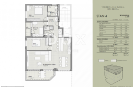 COSTABELLA, BIVIO, KANTRIDA- eksluzivan penthouse 129,54m2, 100m od mora, prekrasan pogled - STAN 4, Rijeka, Stan