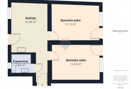 Dramalj, Crikvenica - stan 2s+db sa terasom s pogledom i parking, Crikvenica, Appartment