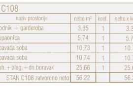 Stan Prodaja stanova u novom poslovno - stambenom projektu, Poreč, C108-zgrada C, Poreč, Appartamento