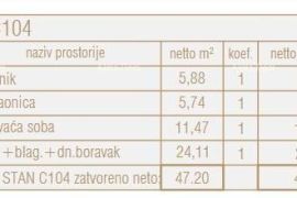 Stan Prodaja stanova u novom poslovno - stambenom projektu, Poreč, C104, Poreč, Stan