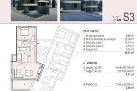 NOVOGRADNJA, 3-sobni apartman sa pogledom na more - Šimuni, Pag, Pag, Διαμέρισμα