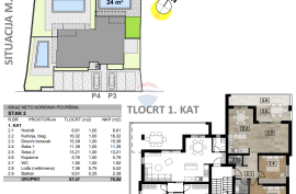 Otok Krk - Malinska, stan u novogradnji s bazenom i pogledom na more, Malinska-Dubašnica, Apartamento