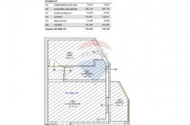 RIJEKA,KASTAV- NOVOGRADNJA, stan 2S+DB, 73.72 m2, Kastav, Daire