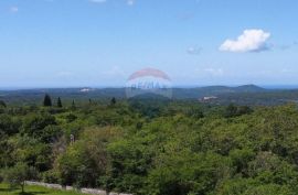 Istra, Kanfanar - 1.625 m2 građevinskog zemljišta i otvorenim pogledom na more, Kanfanar, Terreno