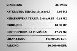 S3, jednosoban stan, novogradnja, Kučine, Solin - Okolica, Appartamento