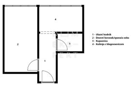 Zapruđe, Baburičina, Jednosoban stan u zgradi s liftom - 32m2, Novi Zagreb - Istok, Διαμέρισμα