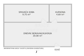 STAN, PRODAJA, KORČULA, ŽRNOVO, 35 m2, 2-soban, Korčula, شقة