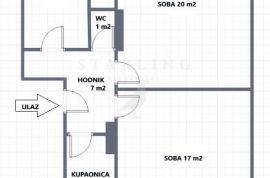 STAN, PRODAJA, NOVI ZAGREB, SAVSKI GAJ, 63 m2, 2-soban, Novi Zagreb - Zapad, Daire