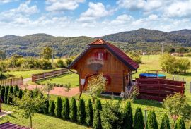 Ličko Lešće, kuća 60m2 za odmor sa bazenom, Otočac, Ev