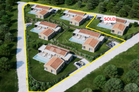 KOMPLEKS ZEMLJIŠTA ZA INVESTICIJU U BUJAMA SA PROJEKTOM ZA 5 VILA S POGLEDOM, Buje, Land