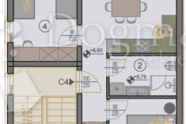 Istra, Pula, Štinjan - Stan 57,50 m², 2SS+DB, III Kat, Pogled More, Pula, Appartement