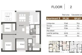 NIN - S8 PENTHOUSE 2. KAT S POGLEDOM NA MORE, Nin, Apartamento