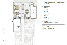 VODICE NOVI PREKRASNI STAN U PRIZEMLJU S2 53,65 M2, Vodice, شقة