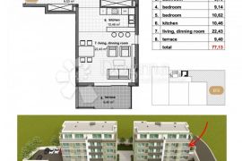 Dvosoban stan B15-novogradnja, Makarska, Apartamento