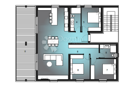 STAN U MODERNOJ VILI SA BAZENOM (Z4 S4.2), Okrug, Flat