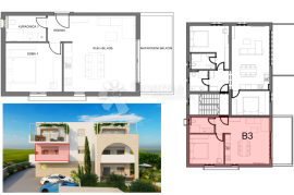 SLATINE – LUKSUZNA NOVOGRADNJA 1. KAT (B3), Trogir, Appartement