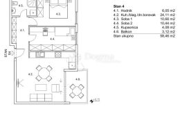 Novogradnja na Zametu Stan S4, Rijeka, Appartamento